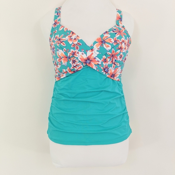 lands end wrap underwire tankini top